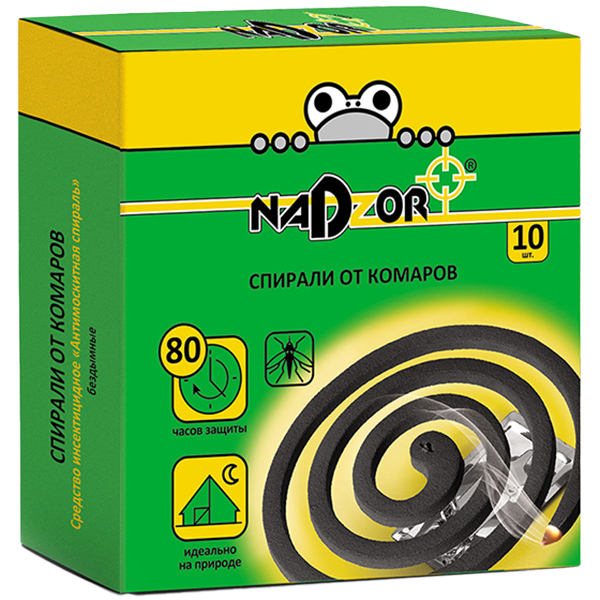 Спирали от комаров NADZOR (10шт) черные в Сургуте