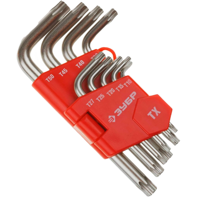 Набор ключей имбусовых TORX  (Т10-Т50) 9шт ЗУБР Мастер (27462-1_z02) в Сургуте