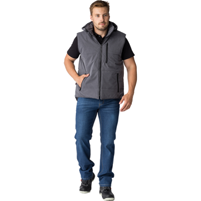 Жилет утепленный РЕСПЕКТ (цв.т.серый/размеры не ГОСТ) в Сургуте