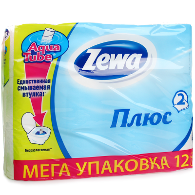 Бумага туалетная 2сл/12шт Зева Плюс Белая в Сургуте