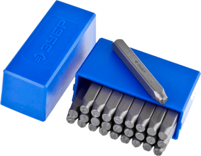 Клейма стальные буквенные ЗУБР латинские 6мм (27 шт.) в Сургуте