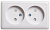 Розетка о/п 2-ая Белый РА10-233-б (РА16-237-в) в Сургуте