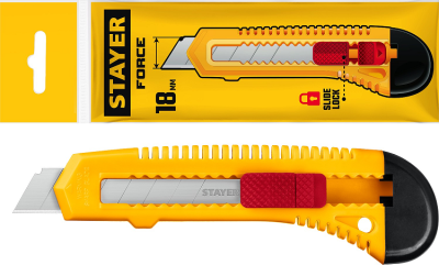 Нож монтажный с выдвижным лезвием 18мм STAYER пластм.(0911) в Сургуте