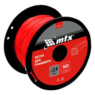 Леска для бензокосы 2,4мм х 160м Квадрат MTX (96877) в Сургуте