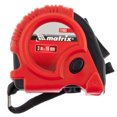Рулетка  3м *16мм MATRIX Rubber обрез.корпус (31003) в Сургуте