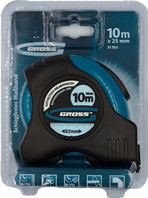 Рулетка  10м*25мм GROSS SCHLAGFEST (31115) в Сургуте