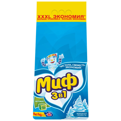 Стиральный порошок Миф автомат 9кг в Сургуте